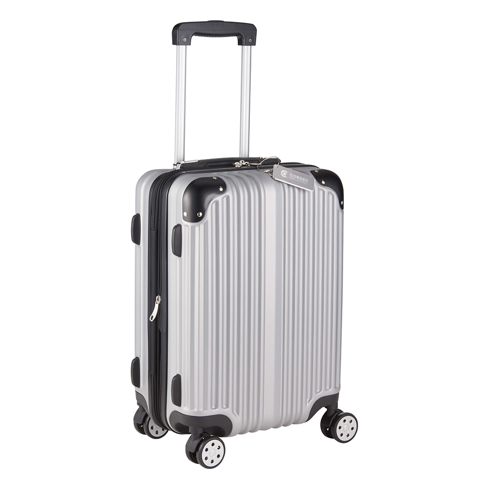 Metallic Upright Expandable Luggage with Tag